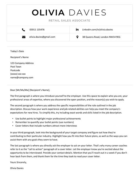 examples of cover letters uk